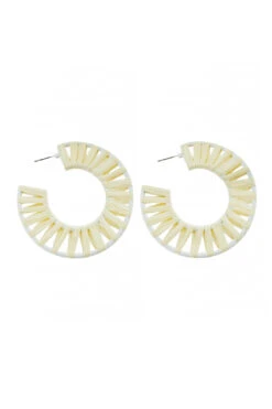 Raffia Hoop Earrings