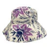 Printed Floral Bucket Hat -Shoreline Trendy GEG1525 Hat Blue Front