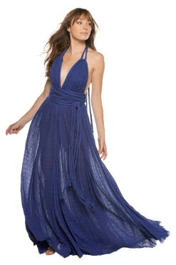 Gisella Maxi Dress 10 Gisella Maxi Dress -Shoreline Trendy GISELLA Apparel Dress Cobalt Front2