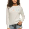 Salty Sweater -Shoreline Trendy GS01CEMS Apparel Top White Front
