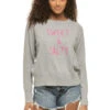 Sweet & Salty Sweater -Shoreline Trendy GS01CEMW Apparel Top Grey Hot Pink Front