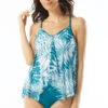 Kerry Mesh Tankini -Shoreline Trendy H14893 Tankini Top Lagoon Front
