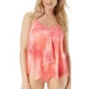 Kerry Tankini Top 2 Kerry Tankini Top -Shoreline Trendy H49893 Tankini Top Sun Coral Front