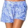 Seaside Palm Shorts -Shoreline Trendy HJ25 0506SHP Apparel Bottom Periwinkle Front