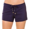 Lace Up Board Shorts -Shoreline Trendy HJN BLUE NV Bottoms Front 93134