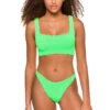 Xandra Two Piece Bikini Set 1 Xandra Two Piece Bikini Set -Shoreline Trendy HNZ GREEN LM Bikini20Sets Front 94717
