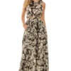Idris Cutout Maxi Dress -Shoreline Trendy HS23 PCG968 Apparel Dress Black Ivory Front