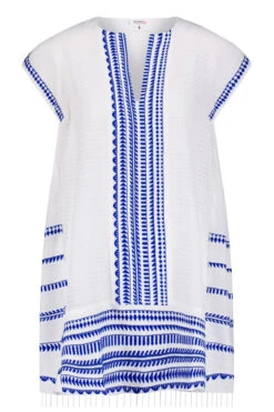 Yani Short Caftan -Shoreline Trendy HSW2300 Apparel Dress Blue Laydown