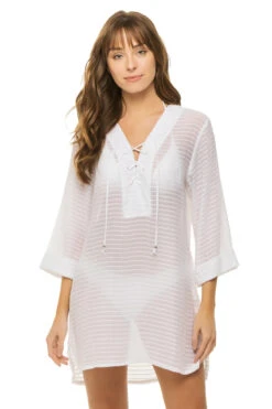 V-Neck Lace Up Tunic