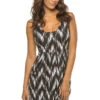 Midnight Shore Pocket Mini Dress -Shoreline Trendy J292323 Apparel Dress Black Ivory Front