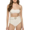 Isla Bandeau Bikini Top 1 Isla Bandeau Bikini Top -Shoreline Trendy J40495 Bikini Top Cream Front