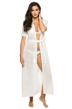 Jada Robe -Shoreline Trendy JADA ROBE Apparel Top Off White Front2