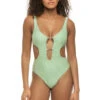 Josie Plunge One Piece Swimsuit 2 Josie Plunge One Piece Swimsuit -Shoreline Trendy JOSIE FULL PIECE One Piece Swimsuit Mint Front