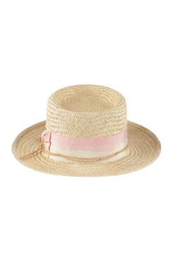 Katya Fedora -Shoreline Trendy KATYA Hat Natural Rose Back