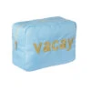 Vacay Zip Pouch 2 Vacay Zip Pouch -Shoreline Trendy KK VACAY Bag Blue Front