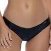 Classic Lettuce Edging Hipster Bikini Bottom 2 Classic Lettuce Edging Hipster Bikini Bottom -Shoreline Trendy L176521 001 Bikini Bottom Black Front