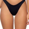 Kathleen Brazilian Bikini Bottom 2 Kathleen Brazilian Bikini Bottom -Shoreline Trendy L530BBLASA Bikini Bottom Black Sand Front