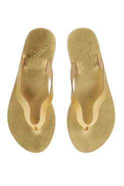 Ancient Greek Sandals Laconia Metallic Flip Flops