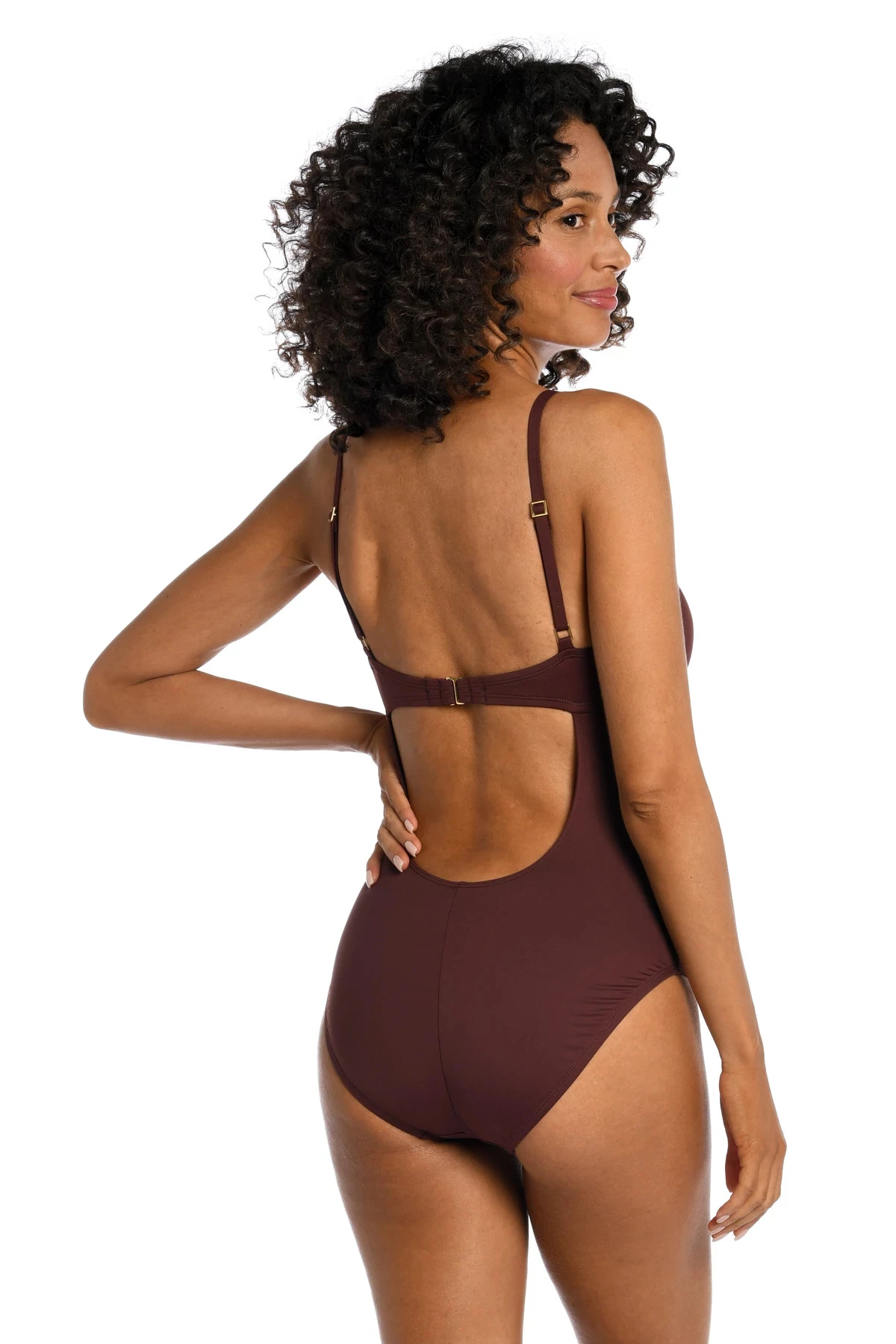 Twist Keyhole Plunge One Piece Swimsuit 4 Twist Keyhole Plunge One Piece Swimsuit - Image 2