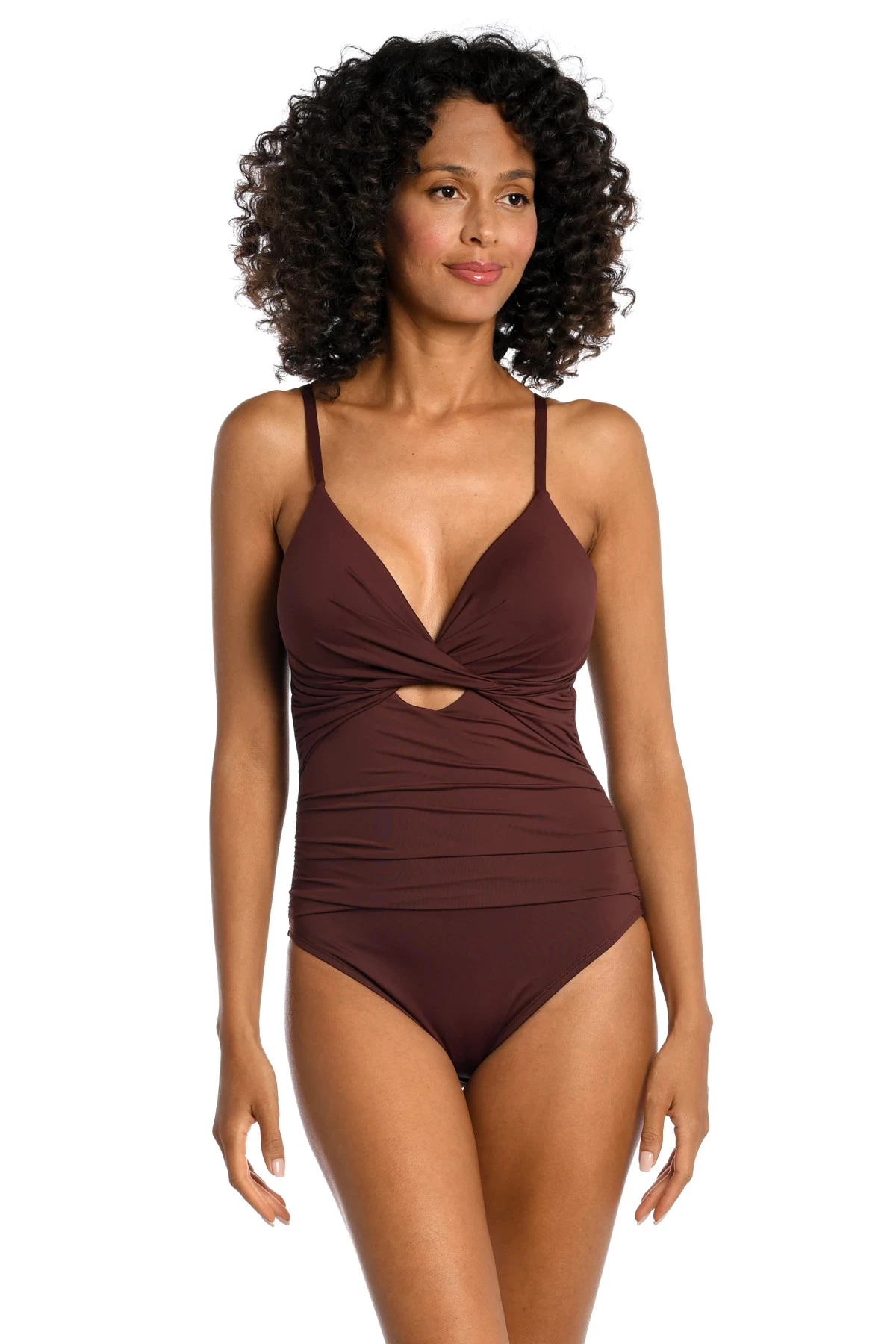 Twist Keyhole Plunge One Piece Swimsuit 3 Twist Keyhole Plunge One Piece Swimsuit