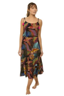 Sunlit Soiree Tiered Midi Dress