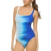 Ombre Lingerie One Piece Swimsuit 2 Ombre Lingerie One Piece Swimsuit -Shoreline Trendy LB3VN24 One Piece Swimsuit Sapphire Front