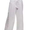 Coastal Crochet Pants -Shoreline Trendy LB3ZY41 Apparel Bottom White Front