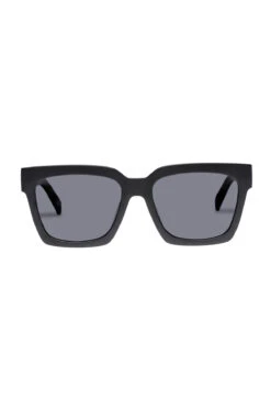 Le Specs Weekend Riot Oversized Square Sunglasses 5 Le Specs Weekend Riot Oversized Square Sunglasses -Shoreline Trendy LES BLACK MTBL Sunglasses Front 102633