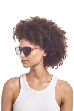 Le Specs Oh Buoy Classic Round Sunglasses -Shoreline Trendy LES NEUTRAL KGO Sunglasses Lifestyle2 101049