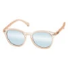 Le Specs Bandwagon Round Sunglasses -Shoreline Trendy LES NEUTRAL RAWS Sunglasses Laydown 69524