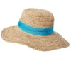 Mama Tarboush Topstitched Ribbon Hat -Shoreline Trendy LOA BLUE NTBU Hats Front 88536