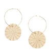 Xue Gold Plated Hoop Earrings 2 Xue Gold Plated Hoop Earrings -Shoreline Trendy MERS NEUTRAL BEI Earrings Front 85801