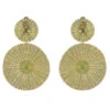 Dos Soles Dorados Circle Earrings -Shoreline Trendy MERS YELLOW GO Earrings Front 85803