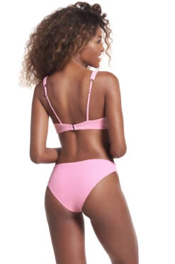 Maaji Victory V-Front Reversible Bralette Bikini Top 8 Maaji Victory V-Front Reversible Bralette Bikini Top -Shoreline Trendy MJI PINK PK Tops Back20Reverse 102873