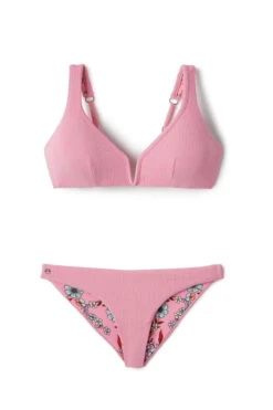 Maaji Victory V-Front Reversible Bralette Bikini Top 9 Maaji Victory V-Front Reversible Bralette Bikini Top -Shoreline Trendy MJI PINK PK Tops Laydown 102873