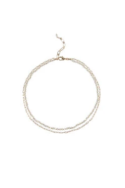 Layered Catseye Flat Stone Necklace