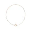 Pearl Chain Necklace -Shoreline Trendy N22 122 Necklace Gold Front