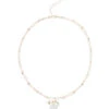 Pearl Layered Chain Necklace -Shoreline Trendy N22 21 Necklace Gold Front