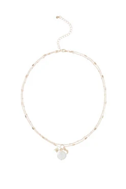Pearl Layered Chain Necklace