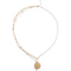 Nova Chain Pearl Drop Necklace -Shoreline Trendy NA22086 Necklace Gold Front
