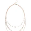 Nova Layered Pearl Necklace -Shoreline Trendy NA22258 Necklace Gold Front