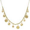 Gold Charm Necklace -Shoreline Trendy NO8841G3 Necklace Gold Front