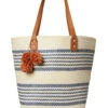 Pom Pom Raffia Tote