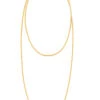 Snake Necklace -Shoreline Trendy P173 Necklace Gold Front