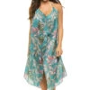 Garden Of Eden Midi Dress -Shoreline Trendy P2PMTDS287 Apparel Dress Jade Front