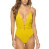 Paris One Piece Swimsuit 2 Paris One Piece Swimsuit -Shoreline Trendy PARIS One Piece Swimsuit Citron Texture Front
