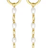 Pearly Drop Earrings -Shoreline Trendy PEARLY Earrings Blanc Front