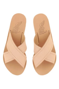 Ancient Greek Sandals Philourgos Scalloped Slides