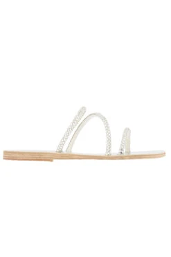 Ancient Greek Sandals Polytimi Strappy Sandals -Shoreline Trendy POLYTIMI Shoe Silver Side