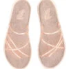 Ancient Greek Sandals Pu Metallic Strappy Sandals -Shoreline Trendy PU Shoe Rose Gold Front